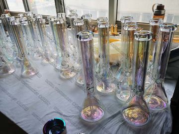 Cienkie złocenie PVD na szkle, szklany wazon PVD Sprzęt do powlekania próżniowego, ciemnoszara powłoka dekoracyjna PVD