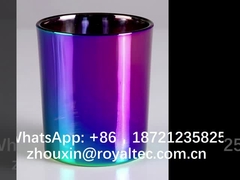 Pół tęczowy kolor na szklanych naczyniach