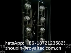 Szklana lampa - przezroczysta srebrna powłoka